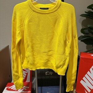 French Connection Vibrant Yellow Crew Neck Sweater
